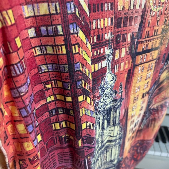 Alia Y2K Colorful Cityscape Short Sleeve Tee M - Picture 12 of 14
